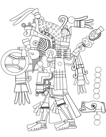 Aztec Art  Coloring Page